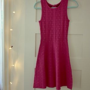 Magenta Fit and Flare Dress